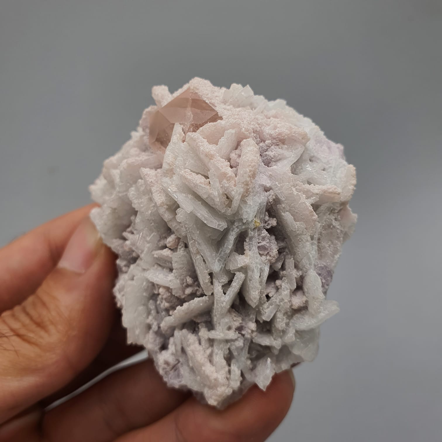 Gem Morganite Nicely Centered On Bluish Ceavelandite