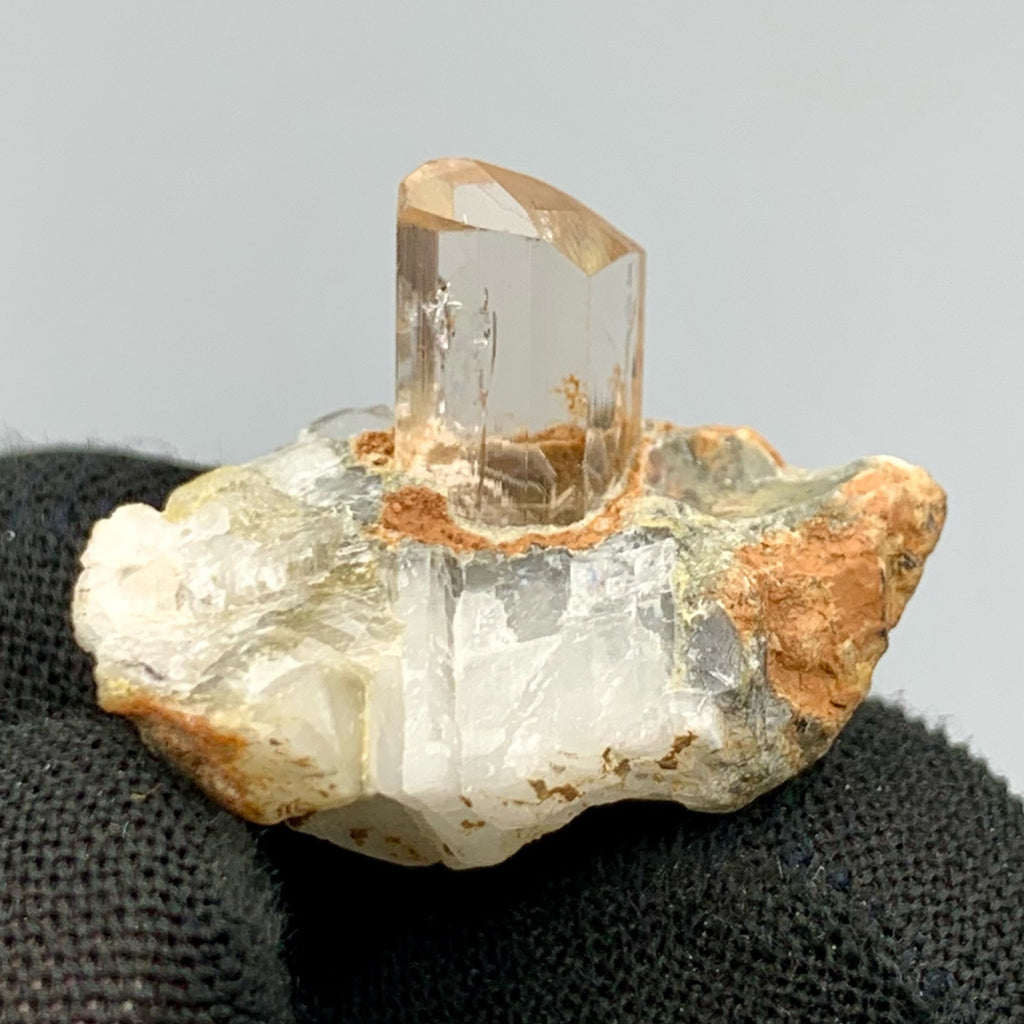 Gem Topaz Crystal Nicely Positioned On Matrix
