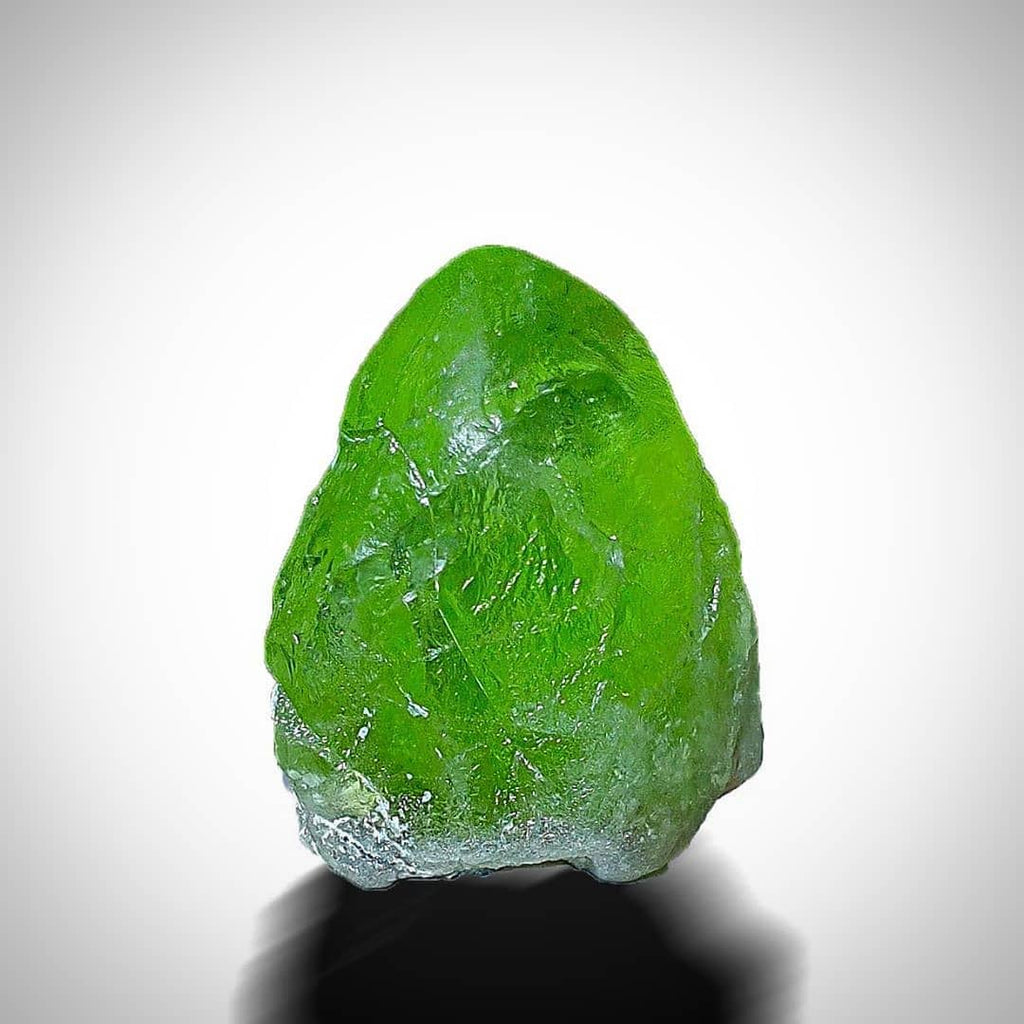 Gemmy Apple Green Peridot Crystal