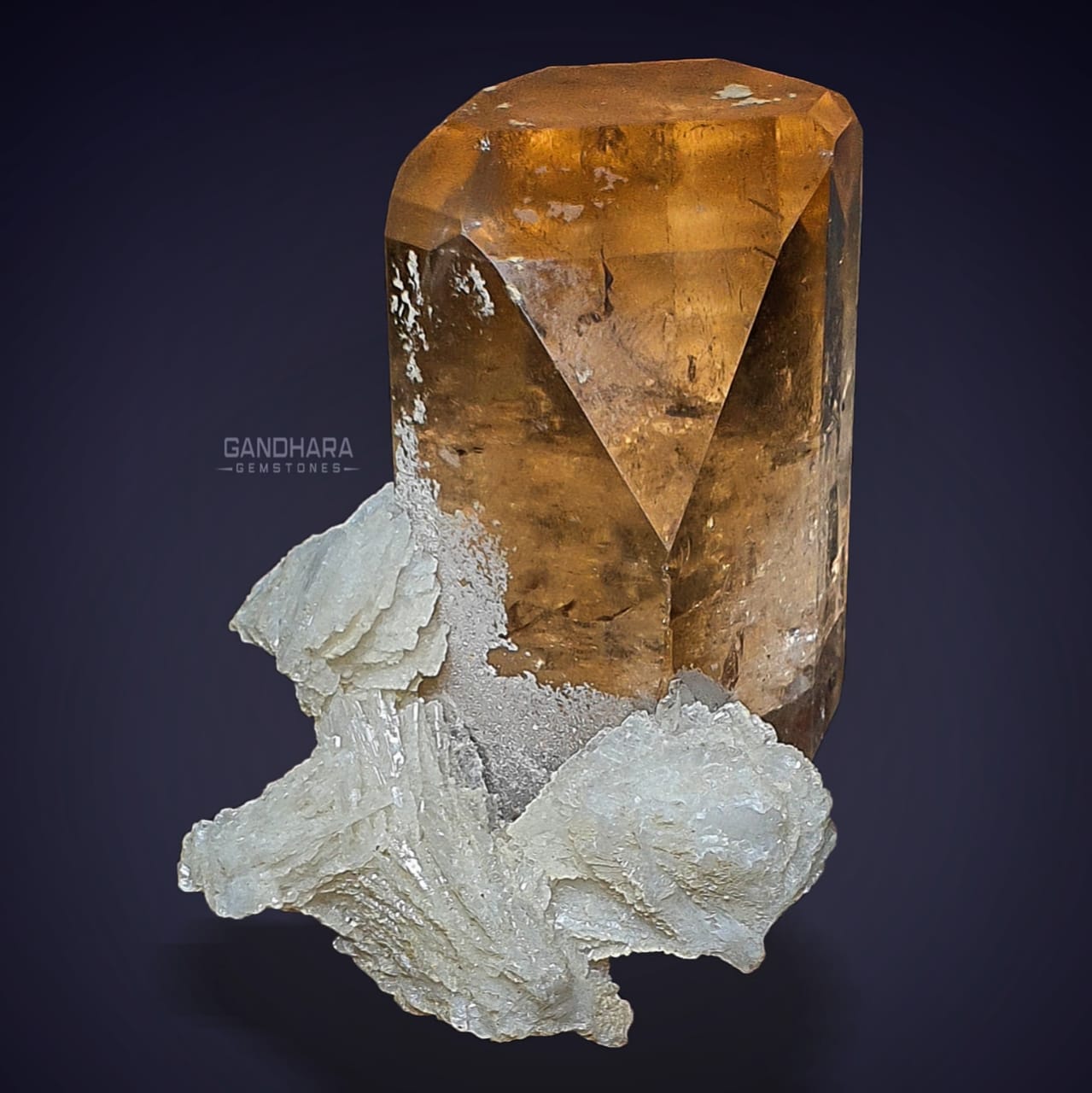 140 grams Gemmy Topaz Crystal with Cleavelandite Rosettes