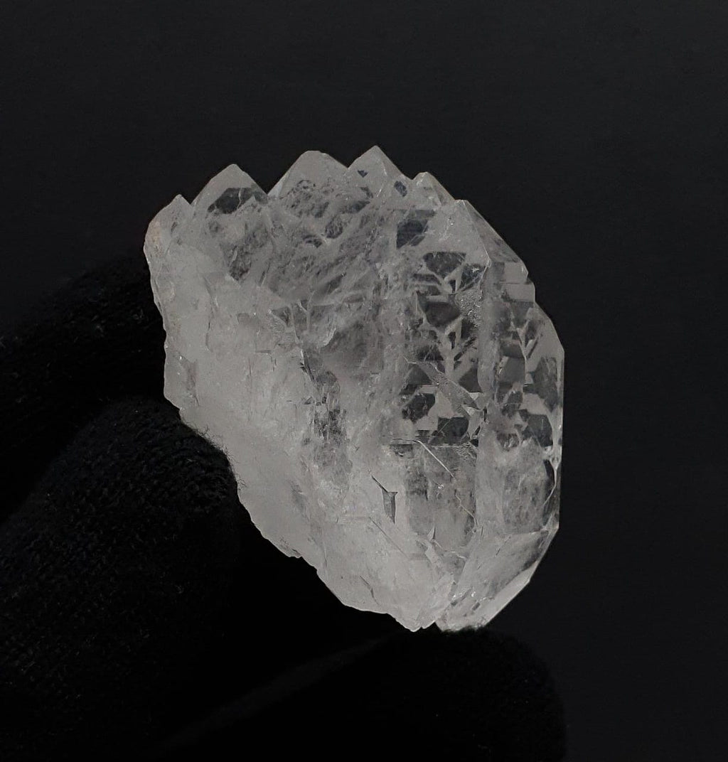Glassy Faced Double Terminated Gwindel Quartz With Natural Art On Surface