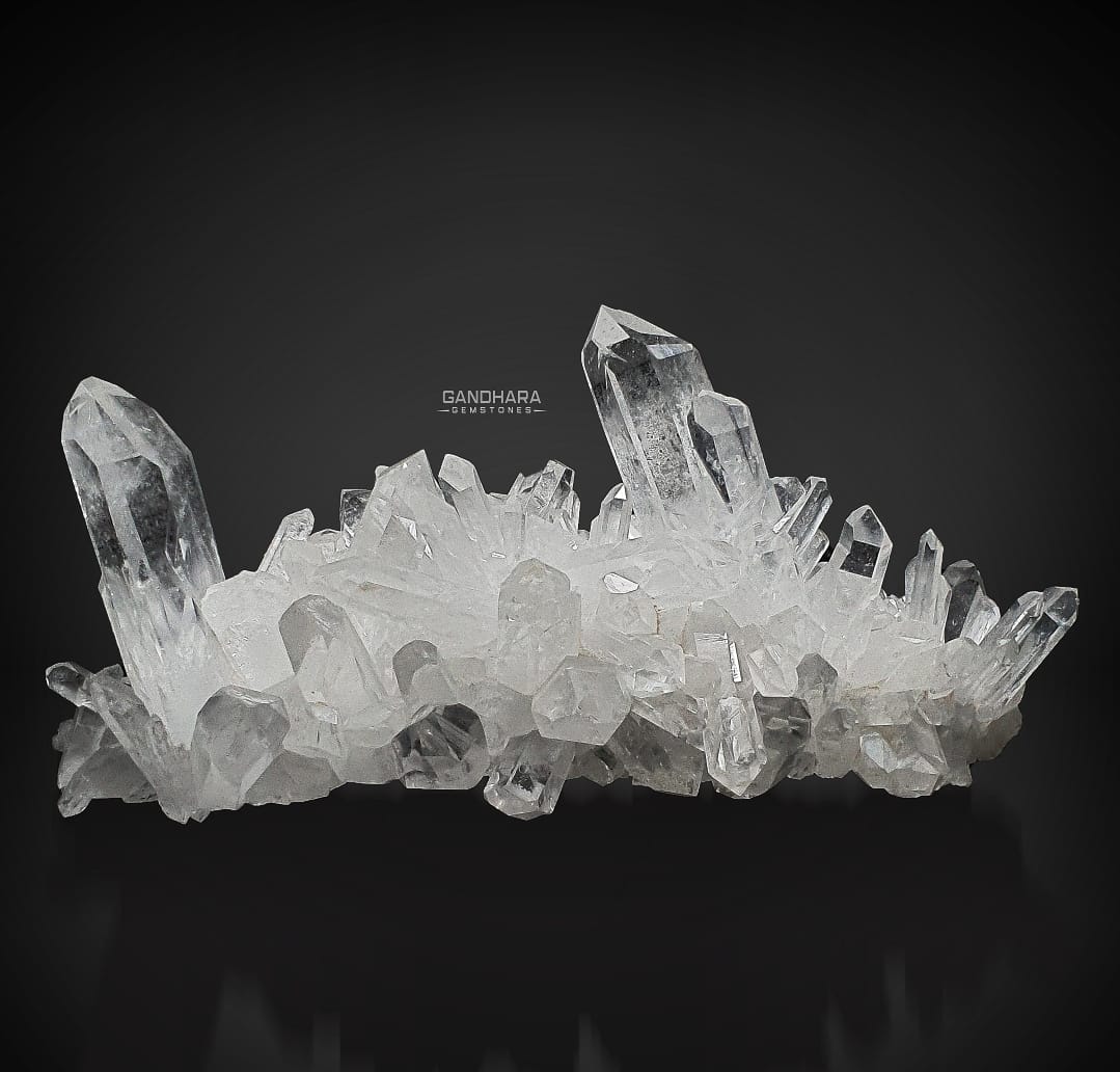 535 Grams Gorgeous Quartz Crystals Cluster Specimen