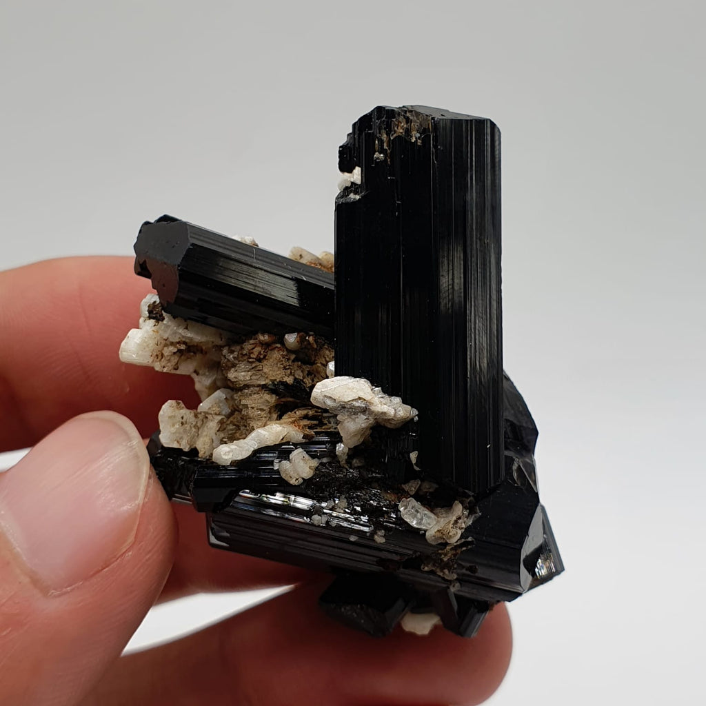 Gorgeous Intergrown Schorl Aka Black Tourmaline Crystals