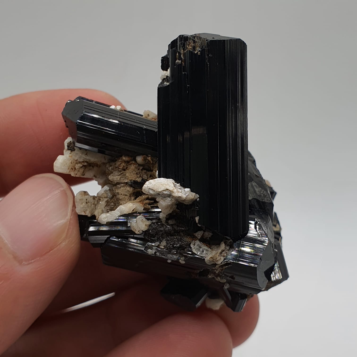 Gorgeous Intergrown Schorl Aka Black Tourmaline Crystals