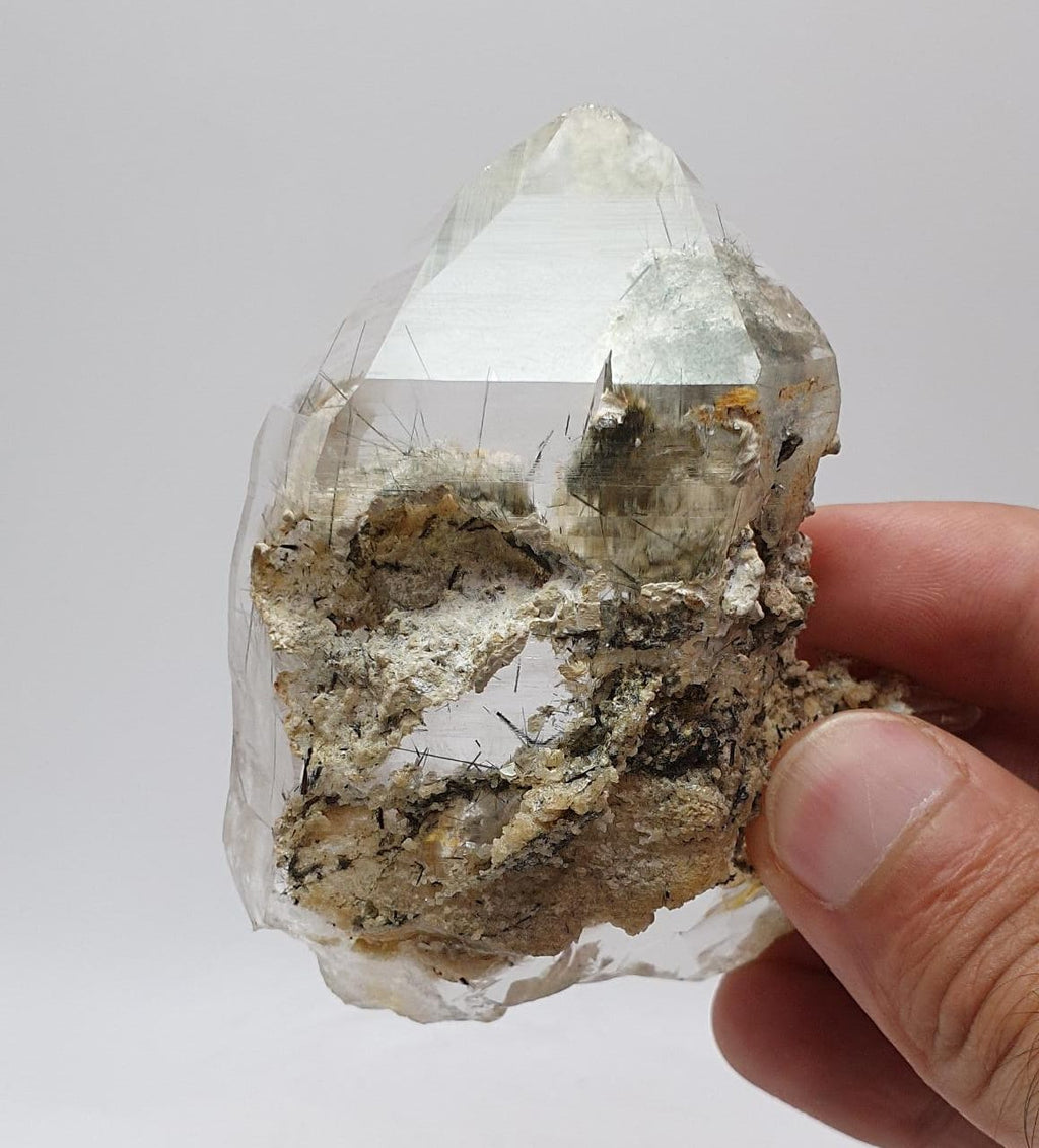 Gorgeous lustrous Quartz with fine needles of Rutile inclusion
