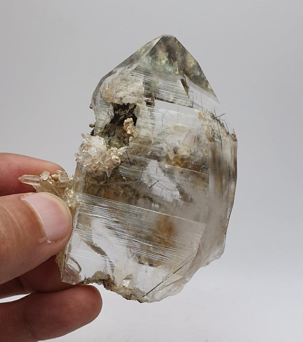 Gorgeous lustrous Quartz with fine needles of Rutile inclusion
