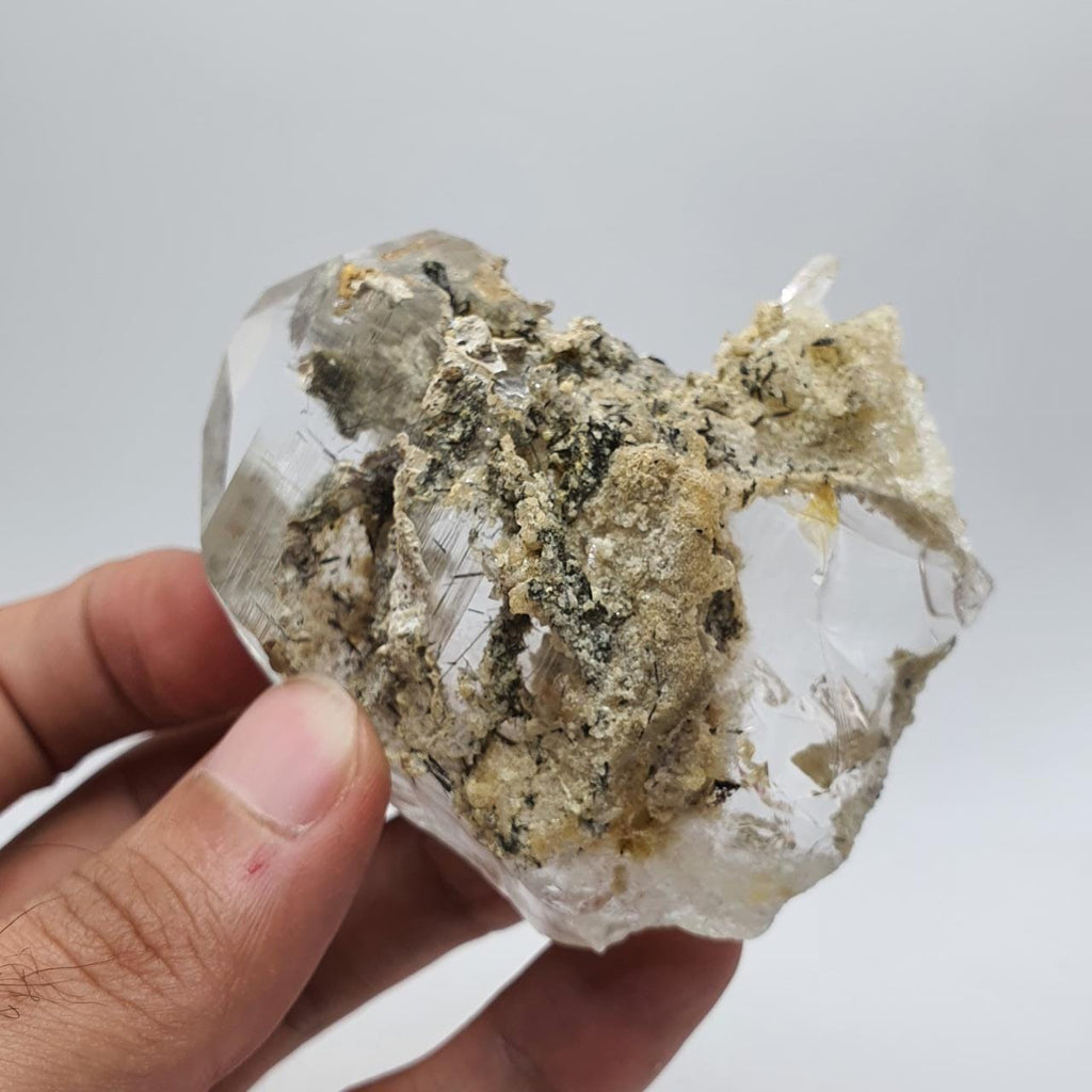 Gorgeous lustrous Quartz with fine needles of Rutile inclusion