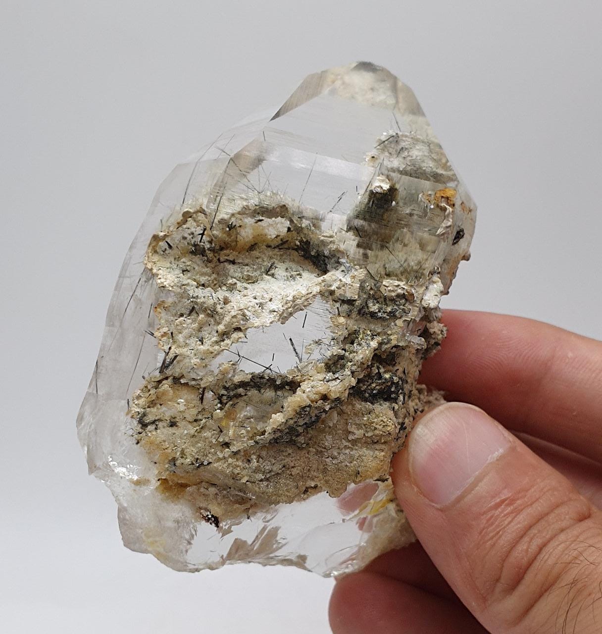 Gorgeous lustrous Quartz with fine needles of Rutile inclusion
