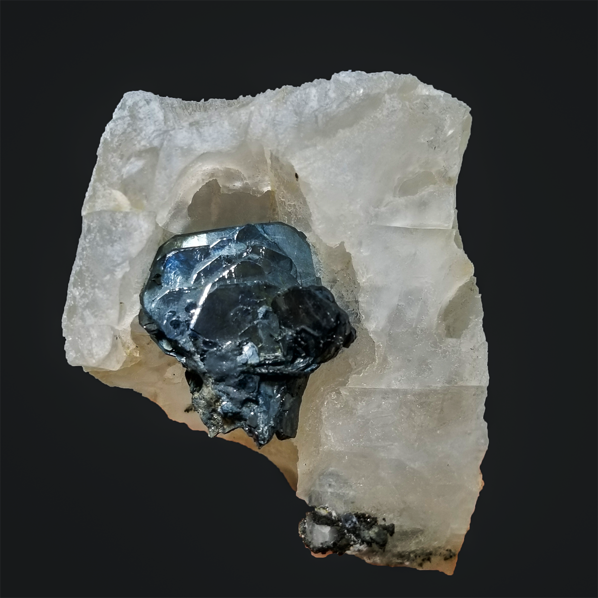 146 Grams Beautiful Hematite grow inside Calcite with amazing striations