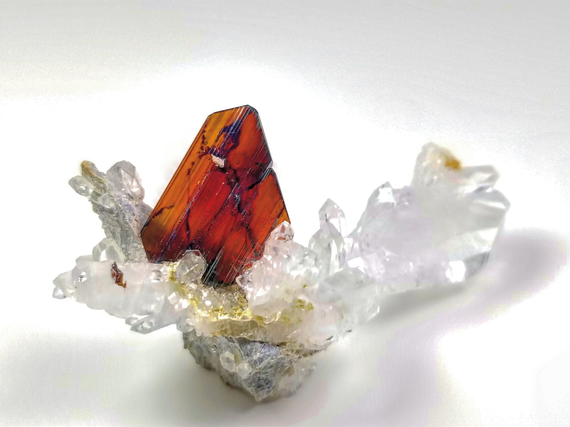  Brookite Fine Gemmy Crystal on white background at Gandhara Fine MInerals