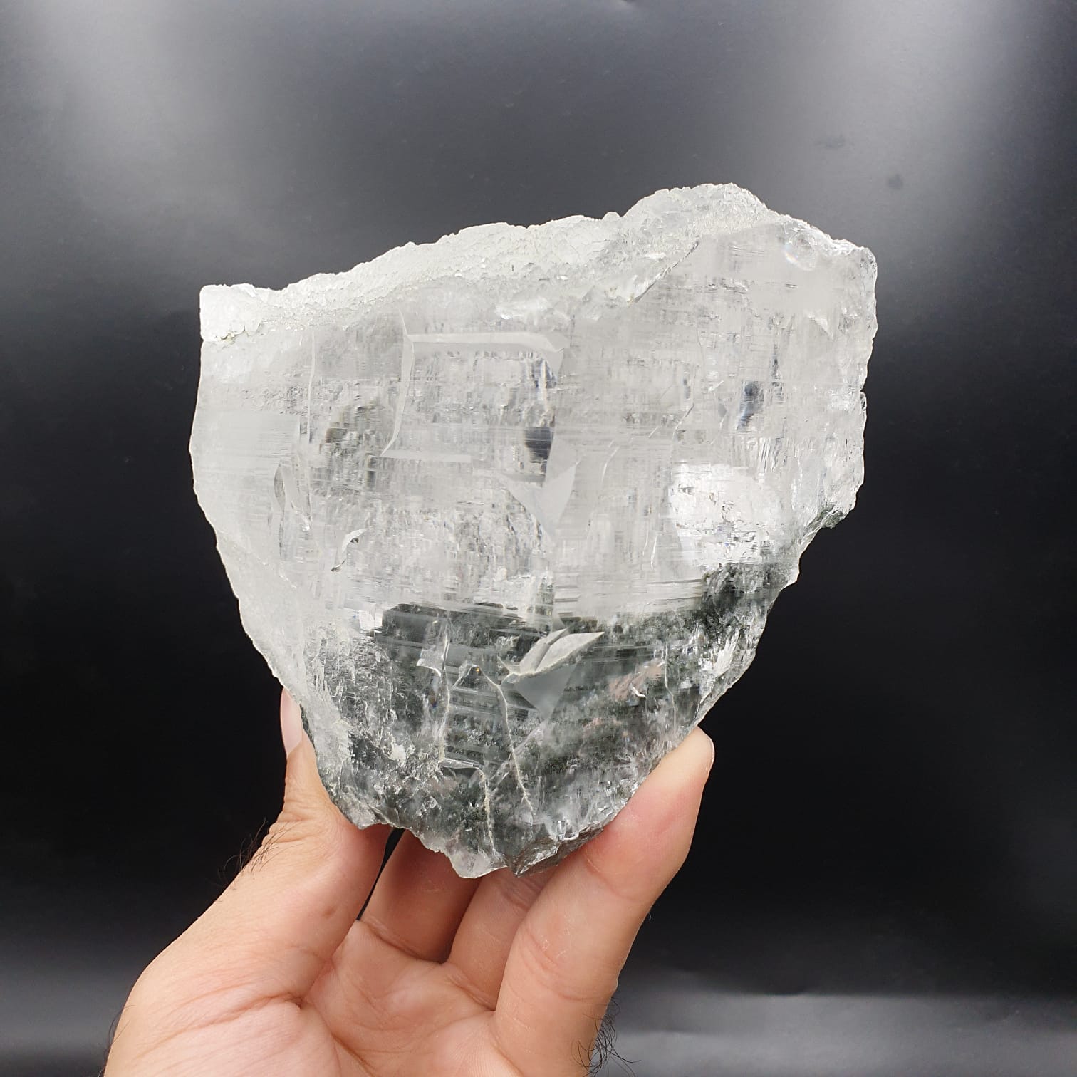 Impressive Chlorine Quartz with Excellent Transparency Well Crystalized all around