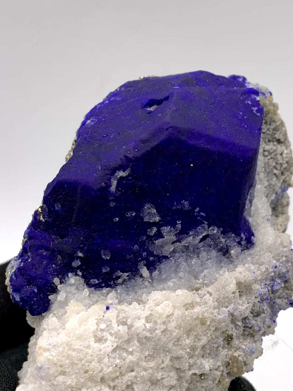 Impressive Electric Blue Lazurite On Calcite With Pyrite