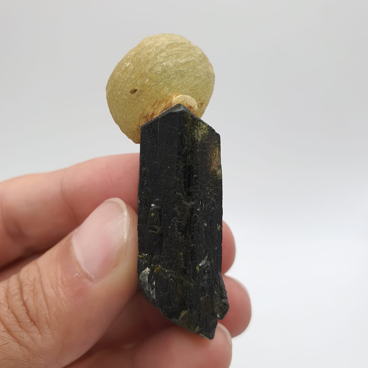 Incredible Example Of Prehnite Ball Perched On Epidote