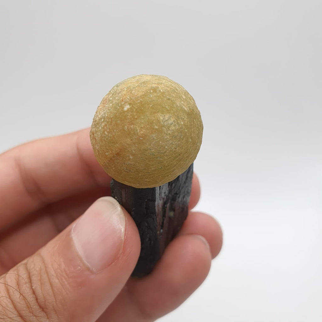 Incredible Example Of Prehnite Ball Perched On Epidote