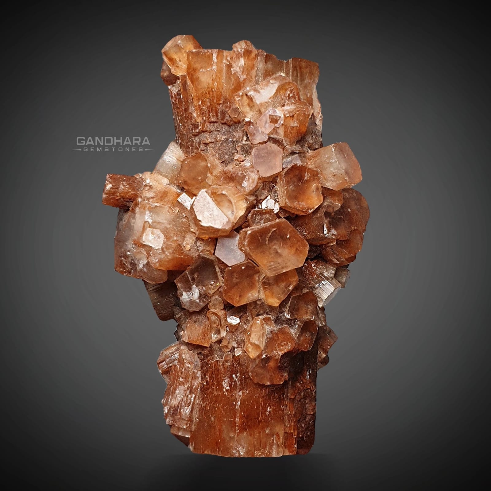 43 Grams Robust Aragonite Crystal Cluster with Iron Oxide Coating