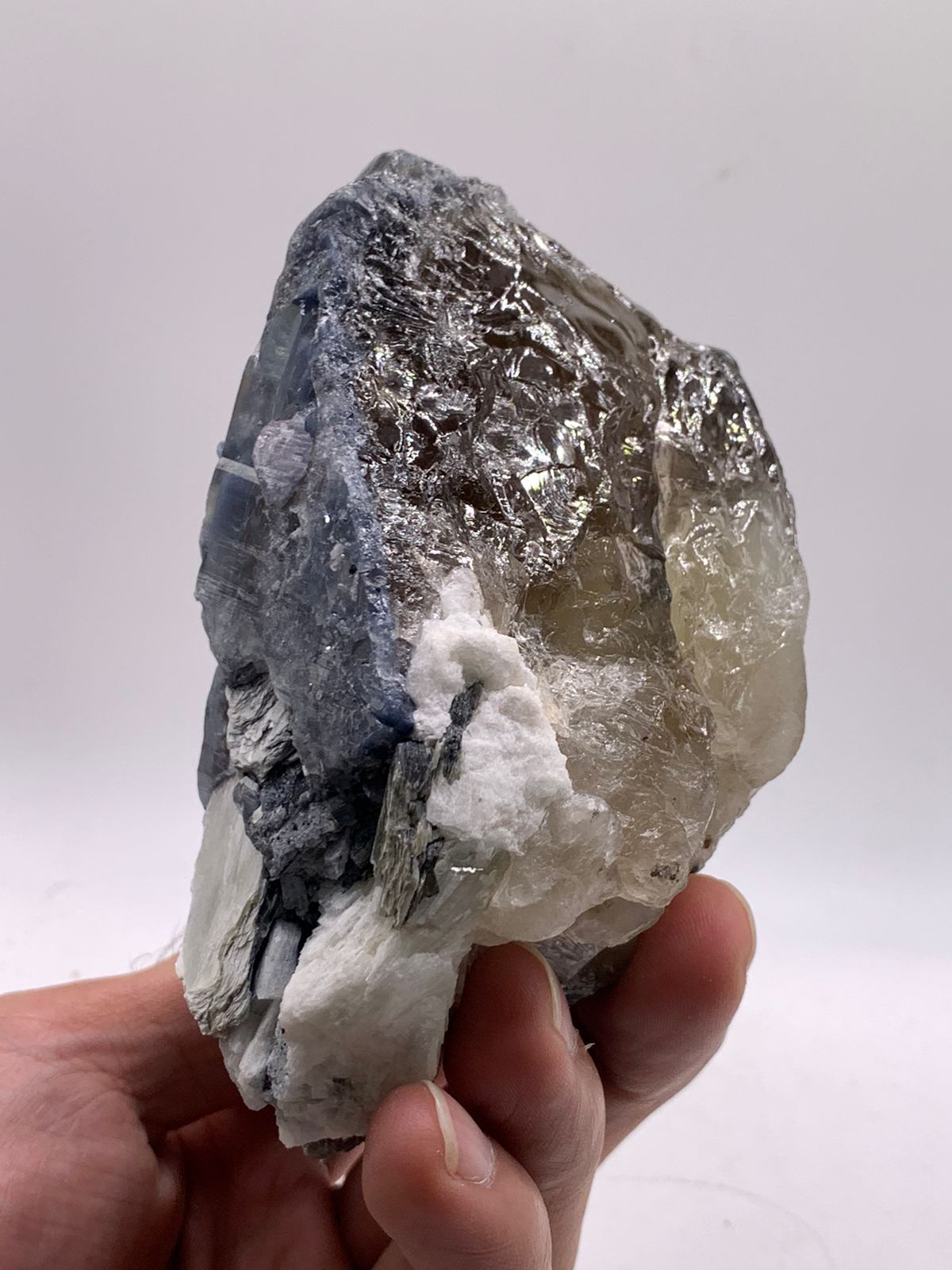 Interesting Piece Of Blue Quartz With Smoky Color