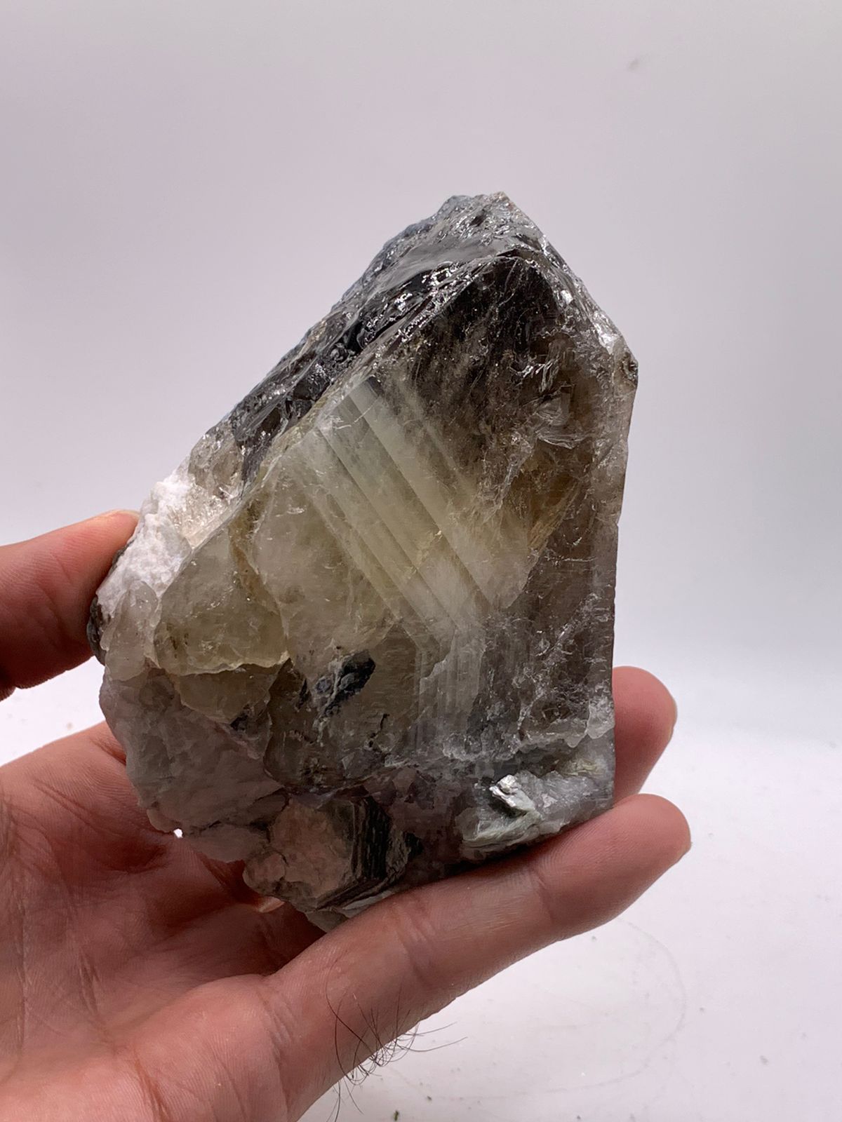 Interesting Piece Of Blue Quartz With Smoky Color