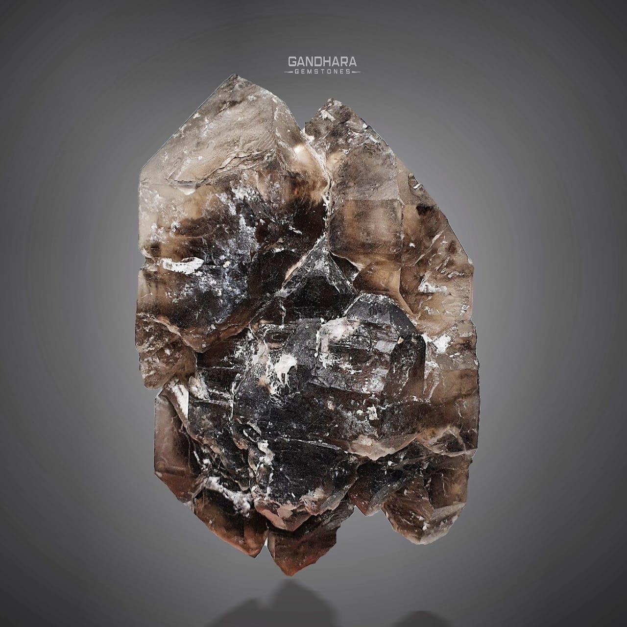 Interestingly Well Crystalized Smokey Quartz with Saturated Color