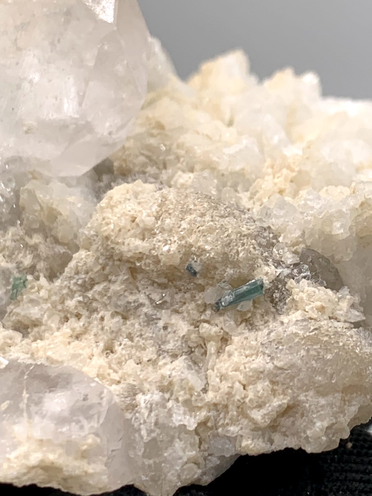 Isolated And Isomatric Gem Morganite Crystal Nicely Perched  Albite With Tourmaline