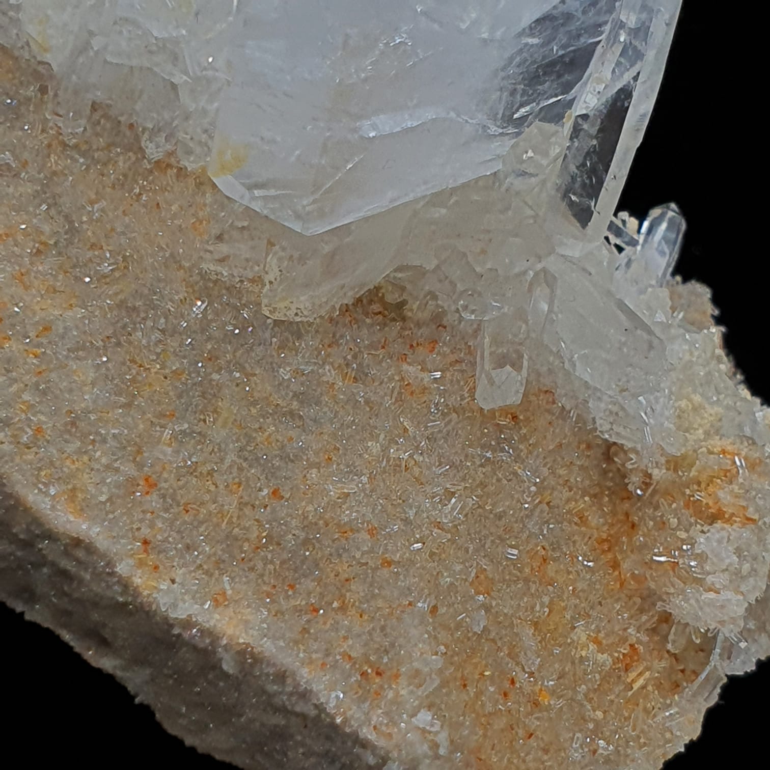 Love Arrangement Of Tabular Faden Quartz On Lemonite Matrix