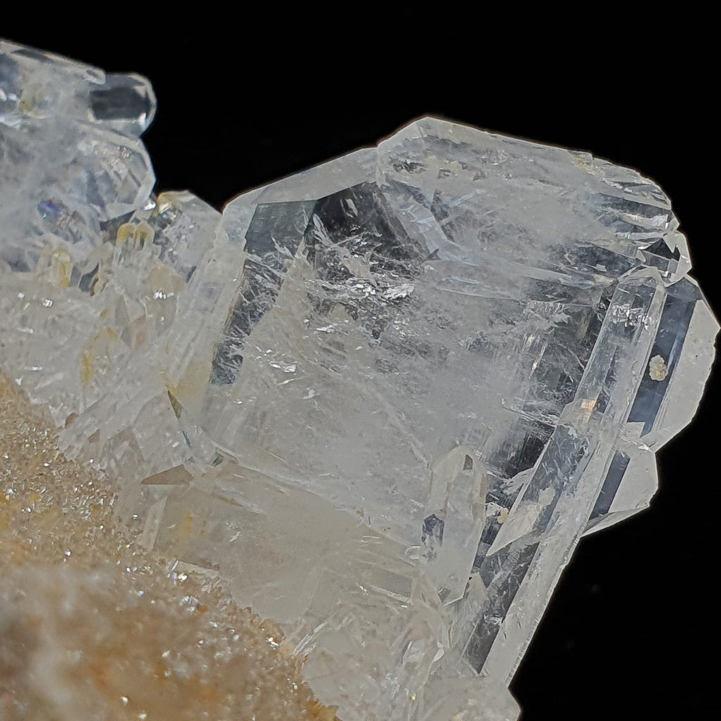 Love Arrangement Of Tabular Faden Quartz On Lemonite Matrix