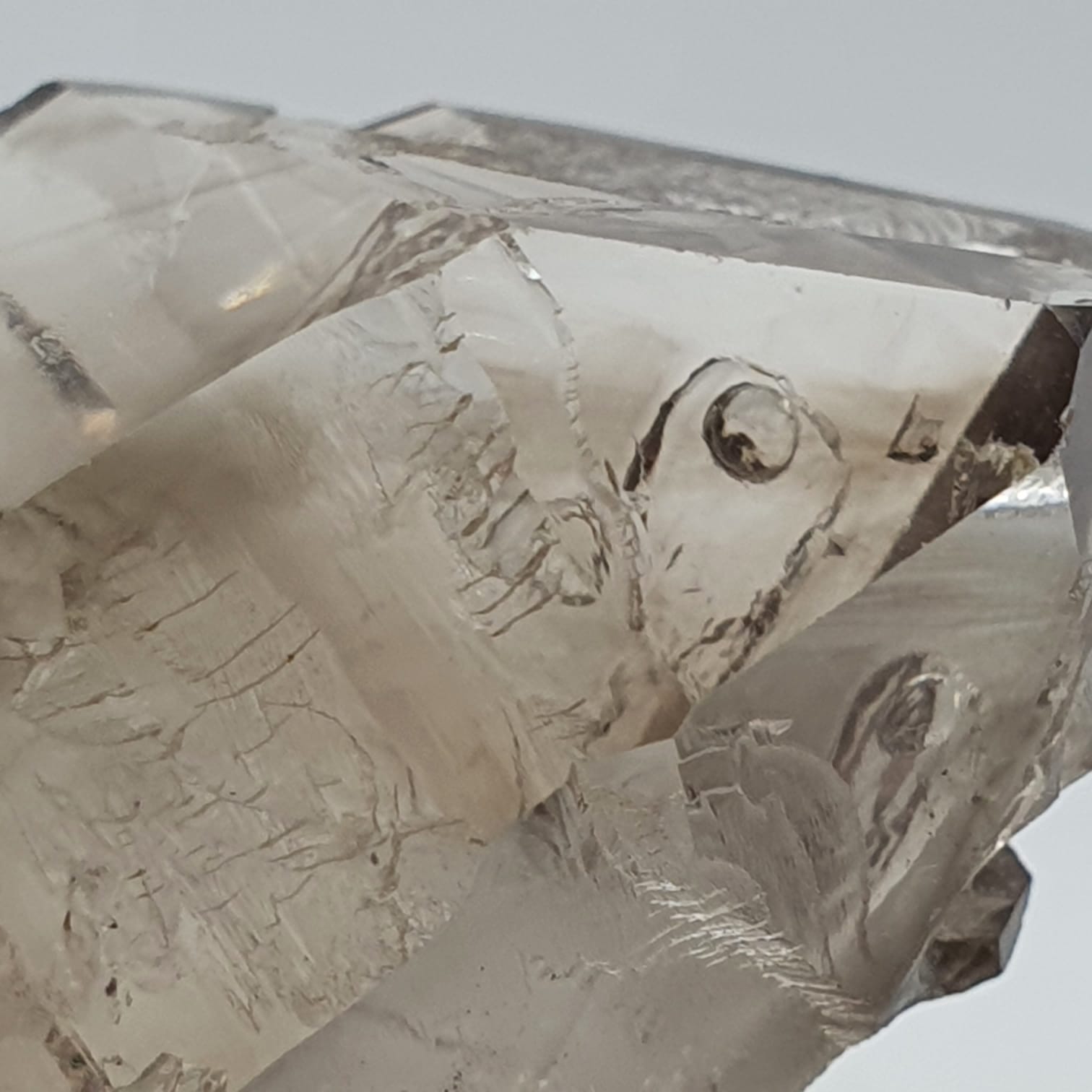 Lovely Enhydro Smoky Quartz With Excellent Transparency And Glassy Faces