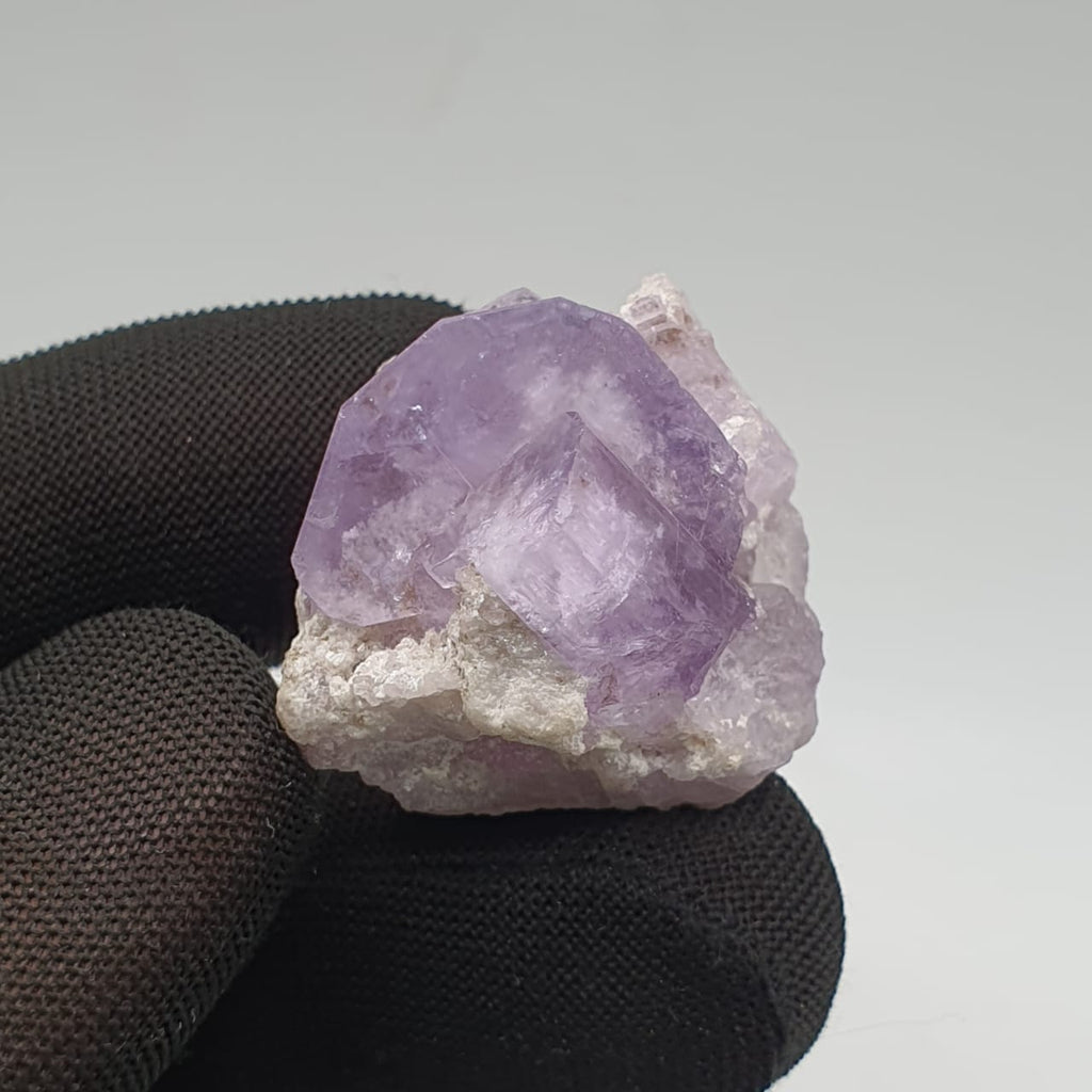 Lovely Glassy Faced Gem Purple Apatite On Matrix