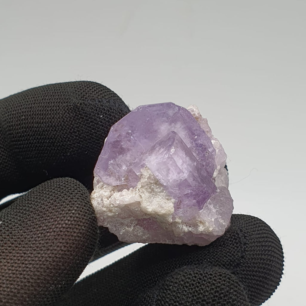 Lovely Glassy Faced Gem Purple Apatite On Matrix