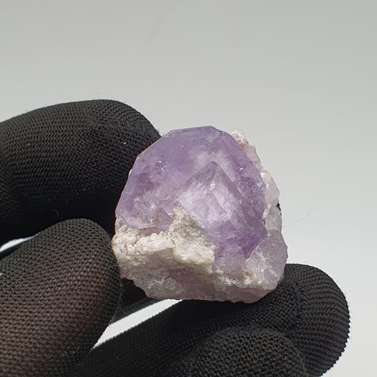 Lovely Glassy Faced Gem Purple Apatite On Matrix