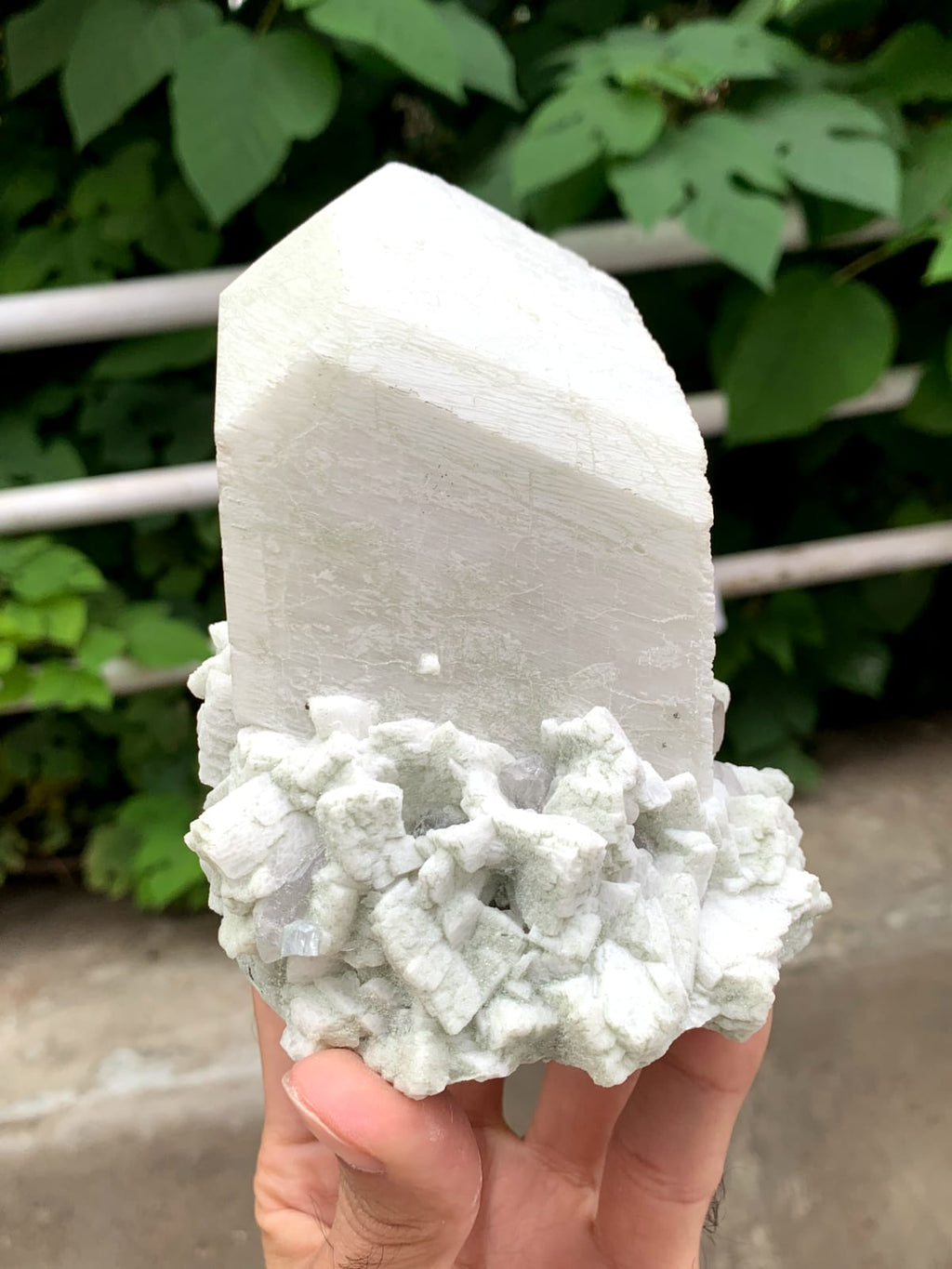 Lovely Milky White Microcline Feldspar On Cleavelandite With Quartz