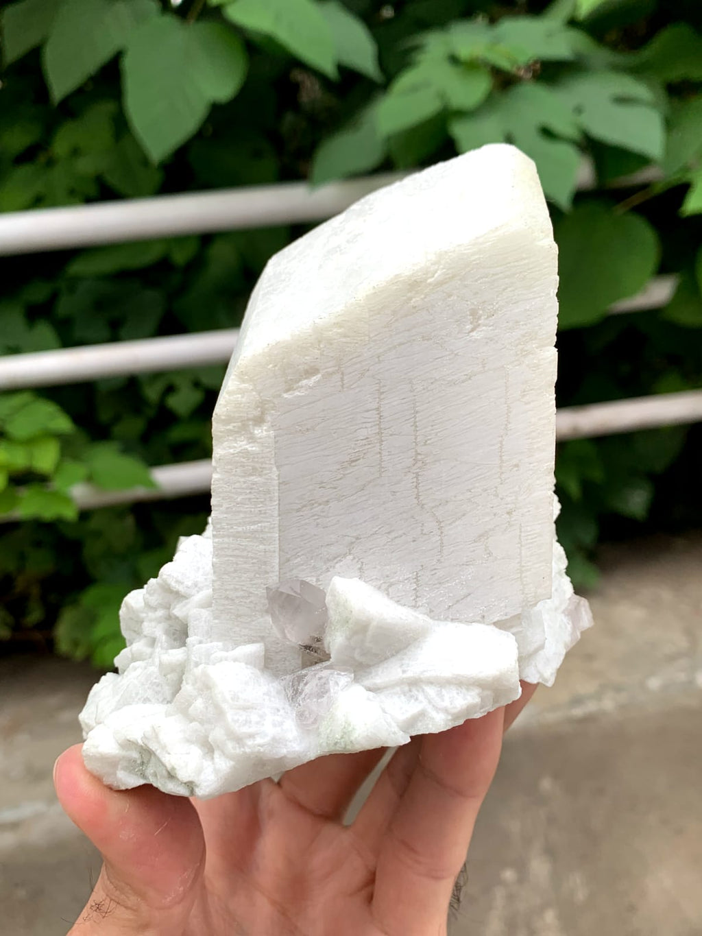 Lovely Milky White Microcline Feldspar On Cleavelandite With Quartz