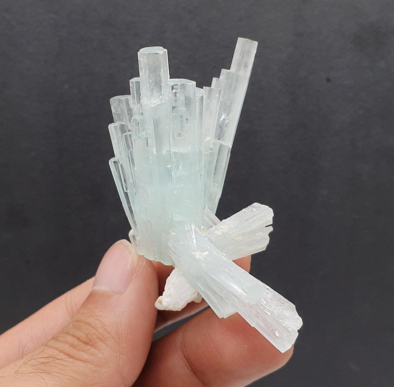 Lovely Robust Aquamarine Cluster with Nice Detailed Albite