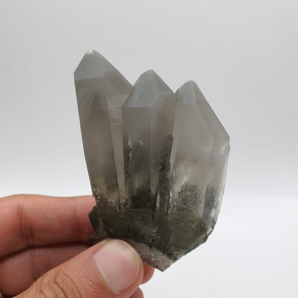 Lovely Robust Trio Of Chlorite Quartz