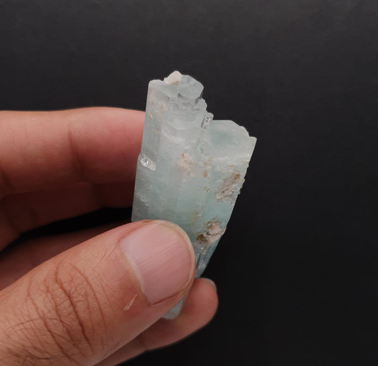 Lovely Sky-Blue Color Aquamarine Aggregate With Muscovite