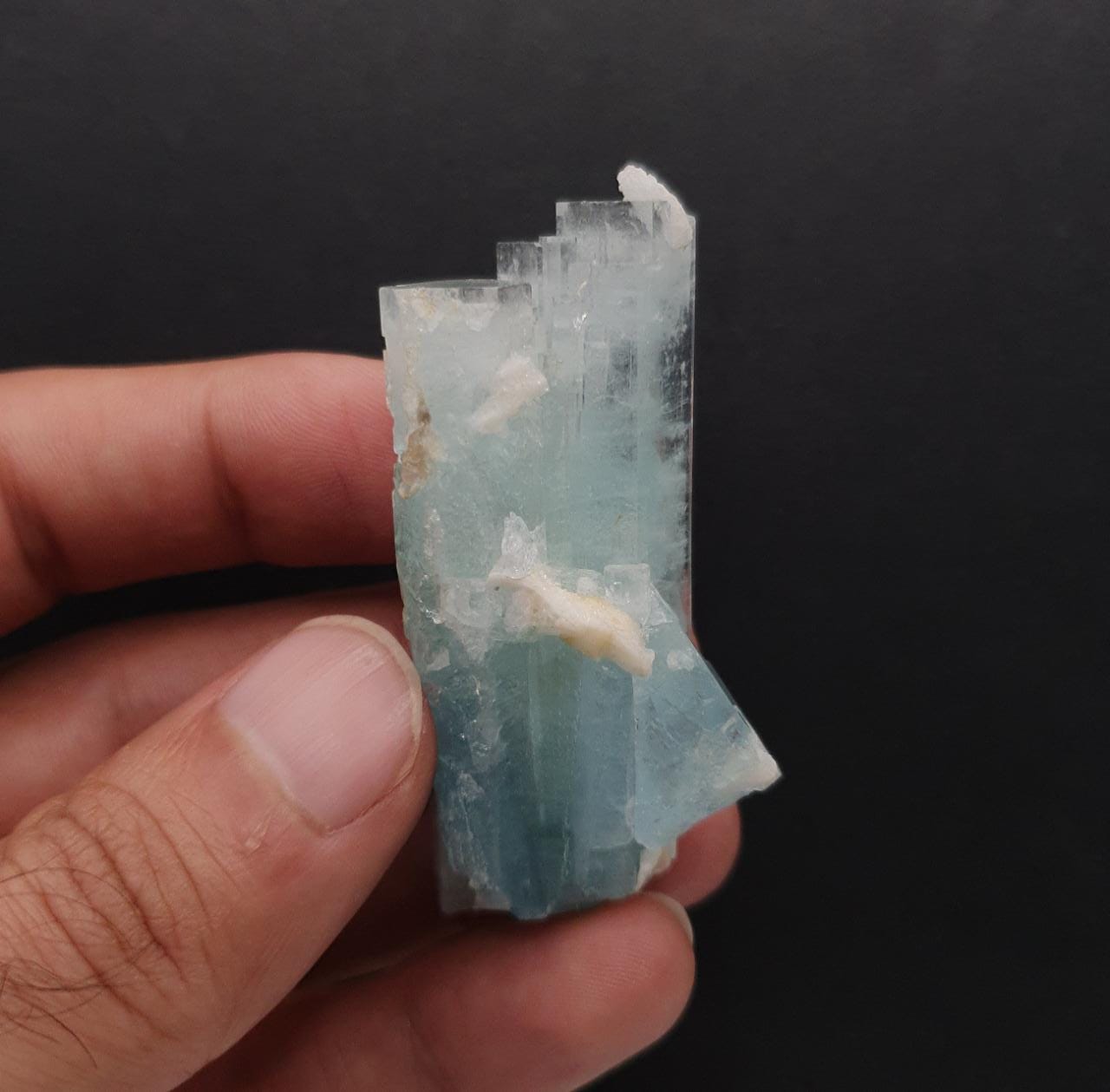Lovely Sky-Blue Color Aquamarine Aggregate With Muscovite