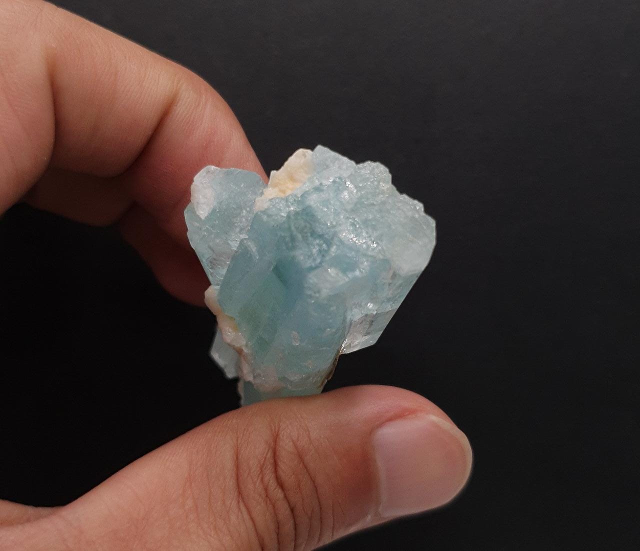 Lovely Sky-Blue Color Aquamarine Aggregate With Muscovite