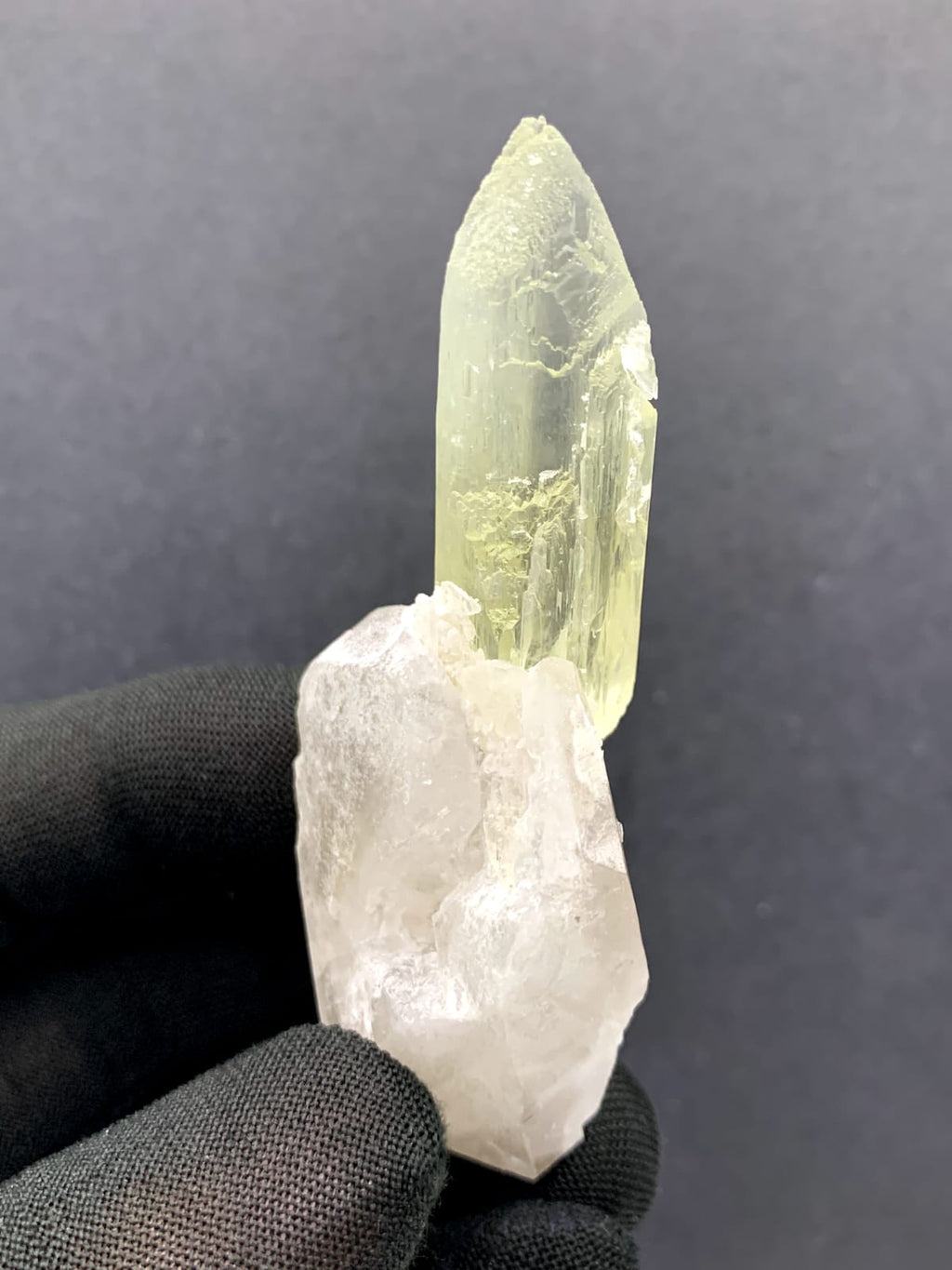 Lovely Triphane On Smoky Quartza