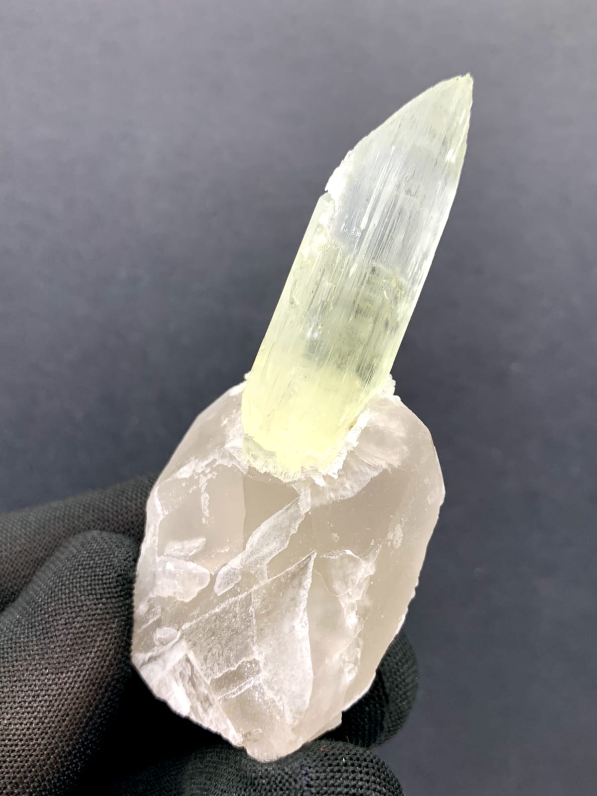 Lovely Triphane On Smoky Quartza