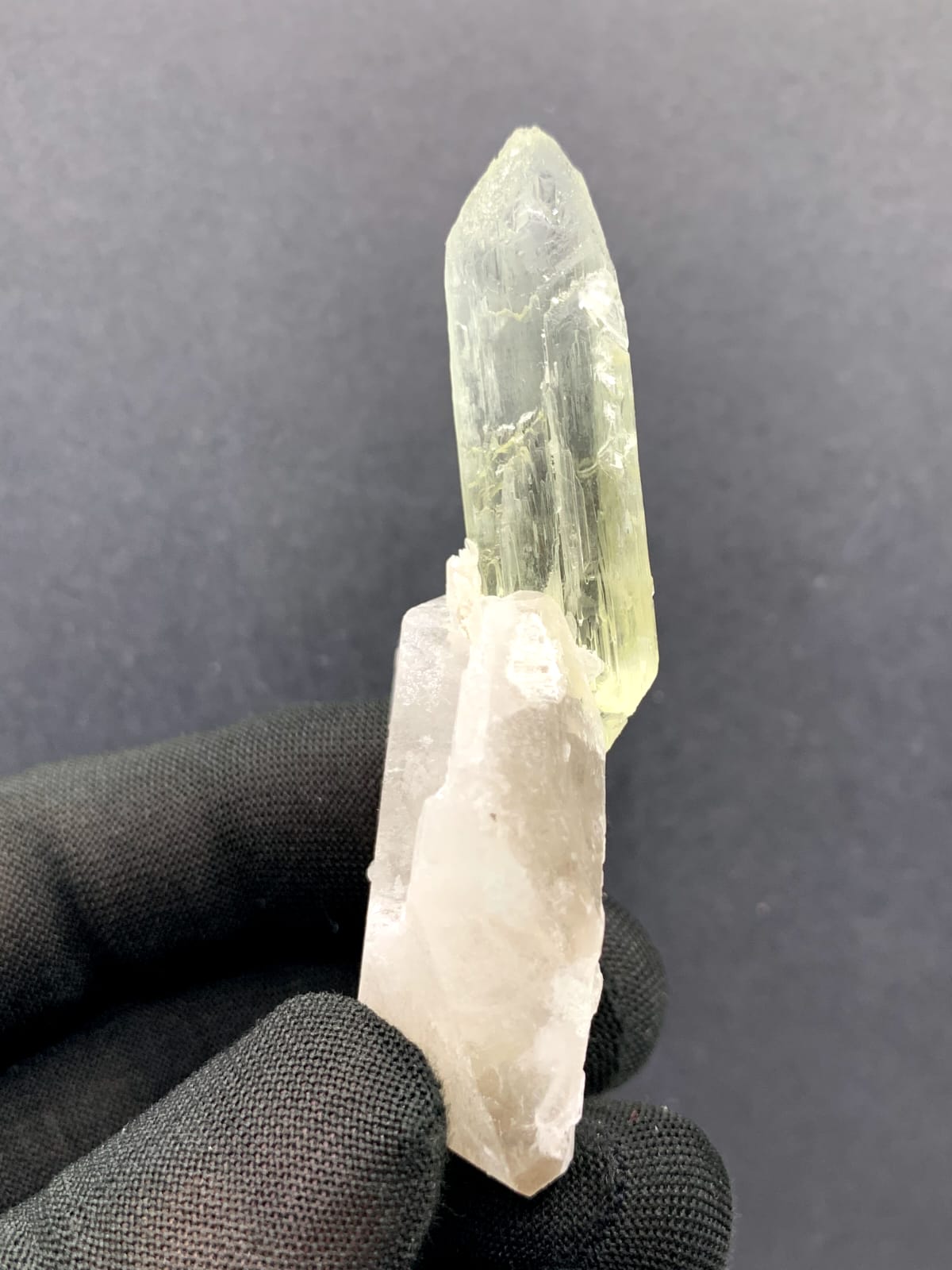 Lovely Triphane On Smoky Quartza