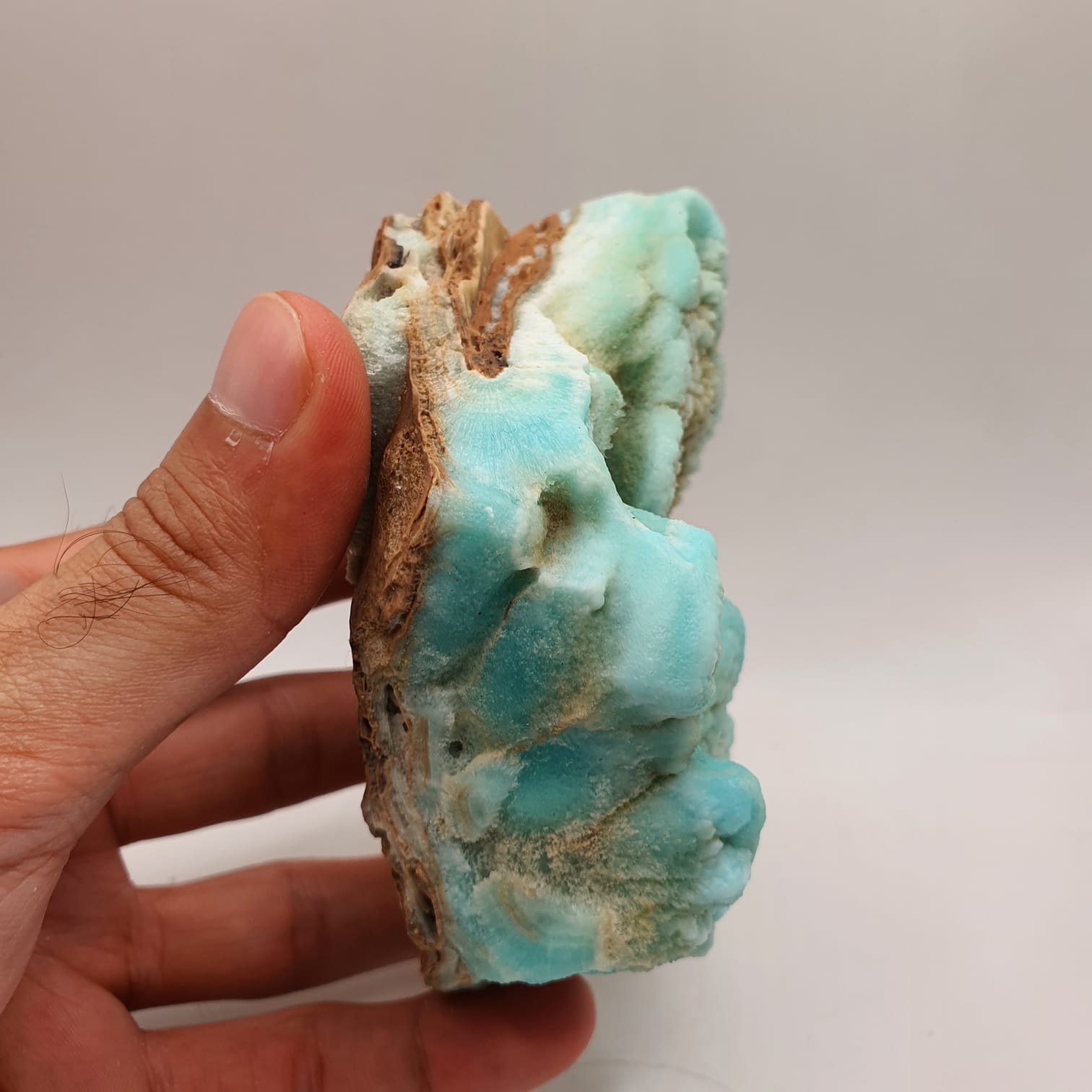 Lovely Blue Aragonite Crystals On Matrix