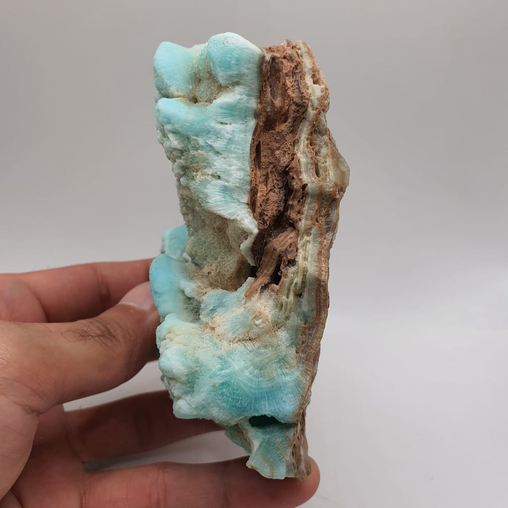 Lovely Blue Aragonite Crystals On Matrix