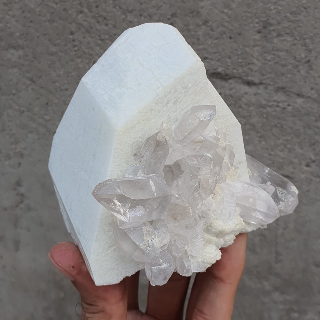 Lovely Twinned Microcline Smoky Quartz Cluster from Skardu, Pakistan