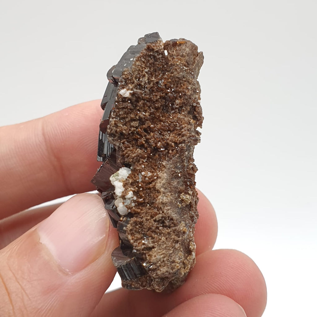 Lusterious Elongated Vesuvianite Crystal Aggregate On Matrix