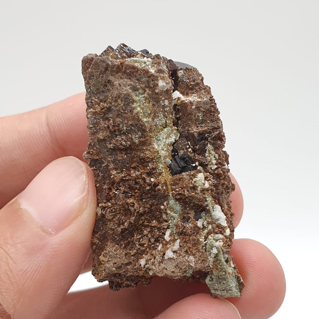 Lusterious Elongated Vesuvianite Crystal Aggregate On Matrix