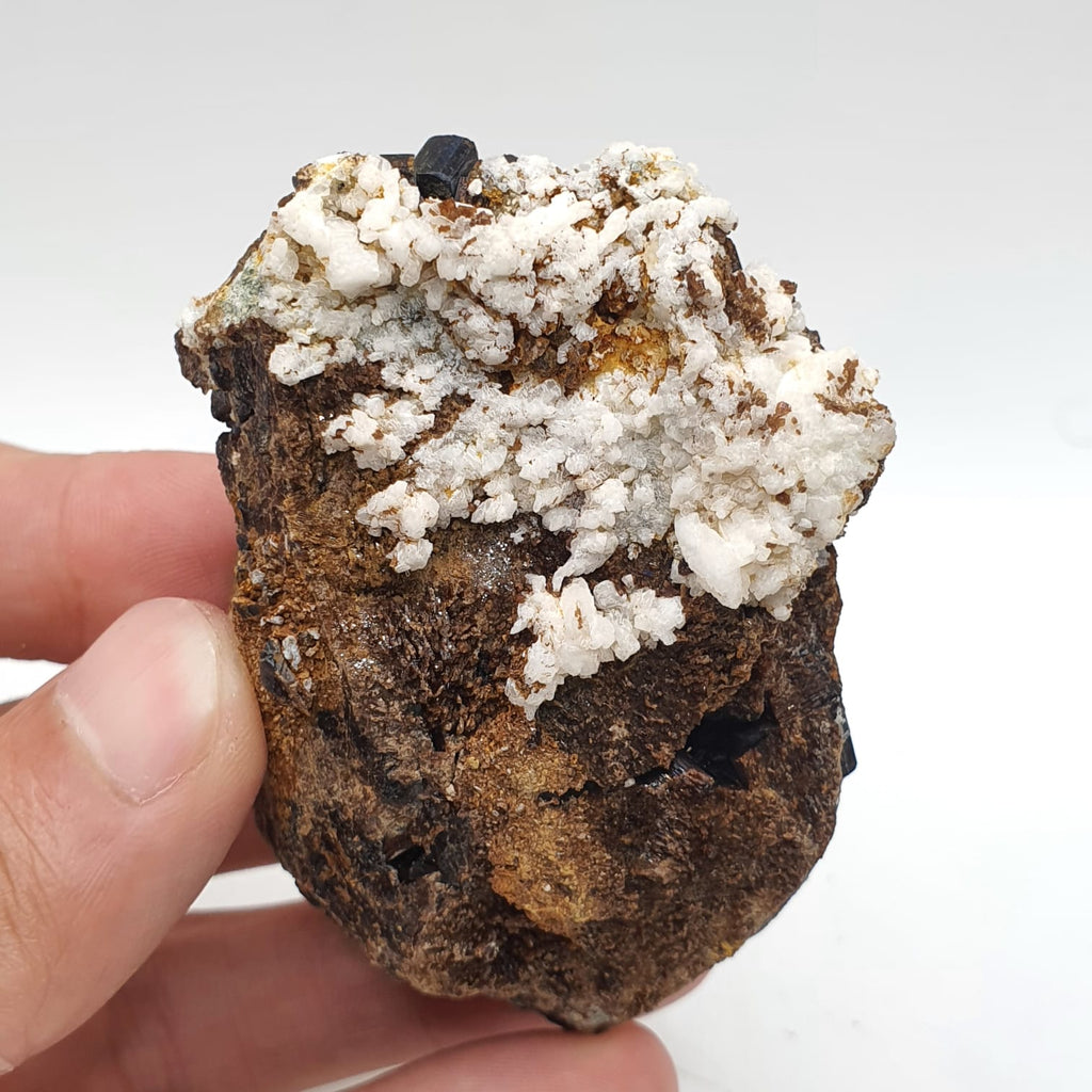 Lusterious Vesuvianite Crystals On Matrix With Albite