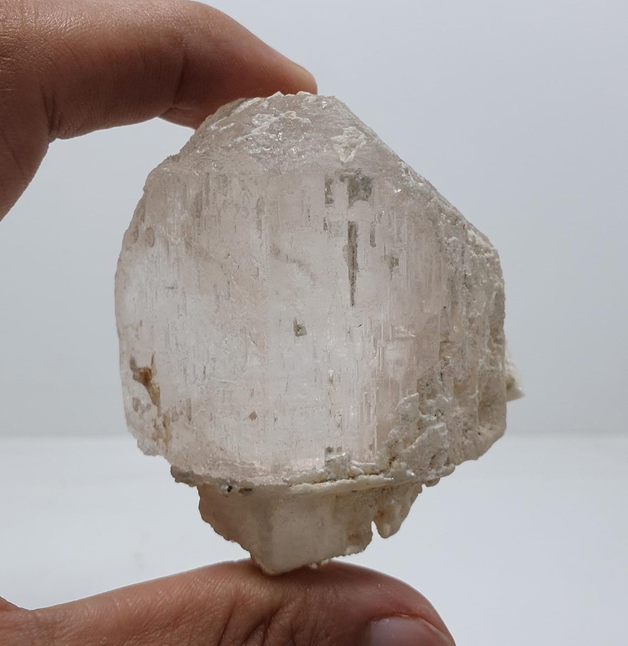 Magnificent Etched With Natural Art on Crystal Surface of Topaz with Albite