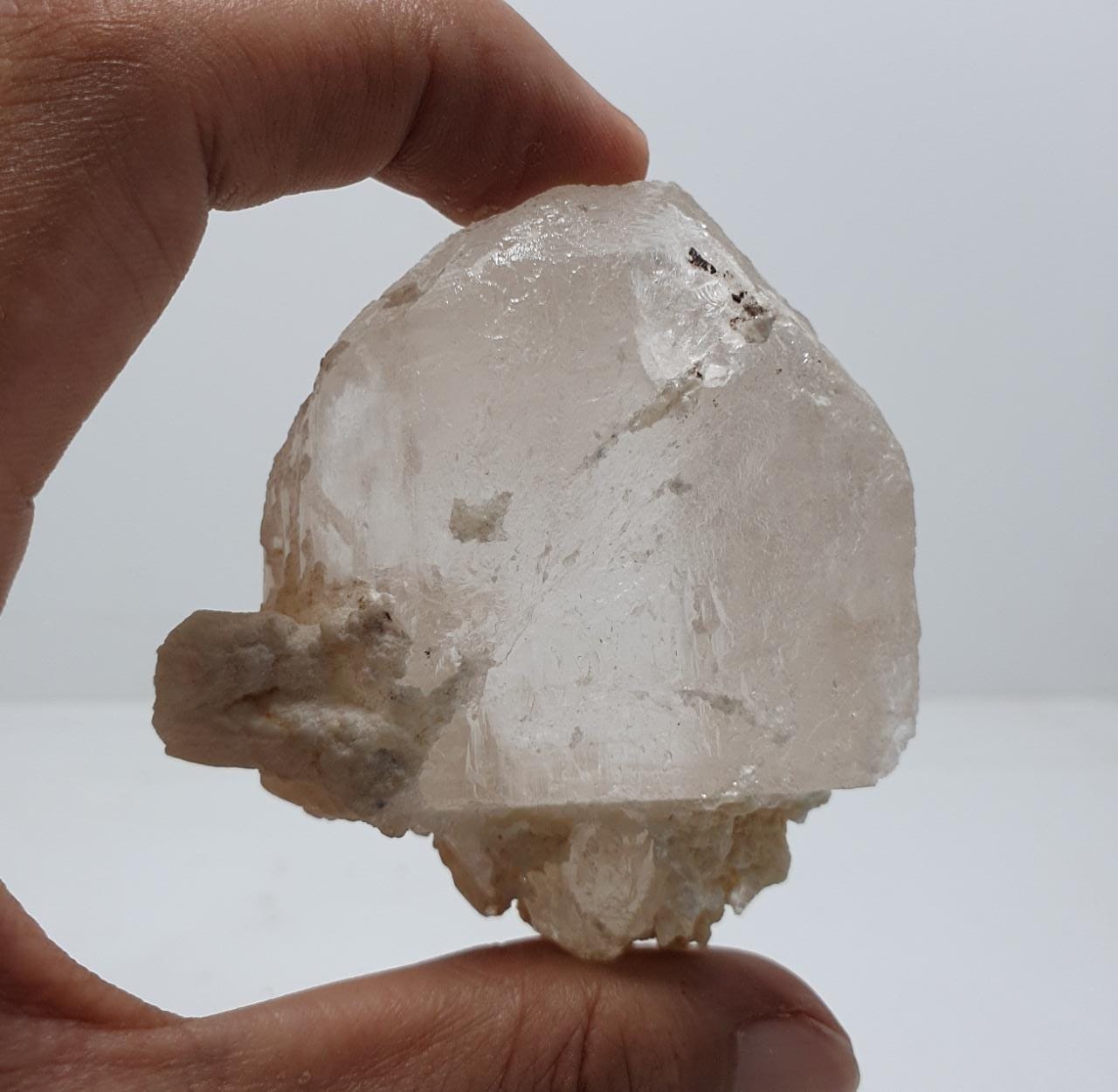 Magnificent Etched With Natural Art on Crystal Surface of Topaz with Albite