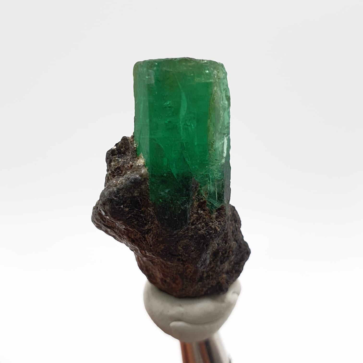 Magnificent Forest-Green Gem Emerald on Baotite Mica Matrix