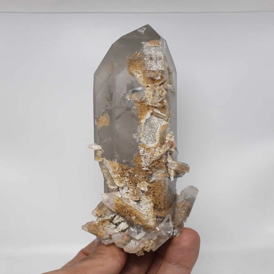 Magnificent Sculpture Double Terminated Quartz with Intersting Inclusion