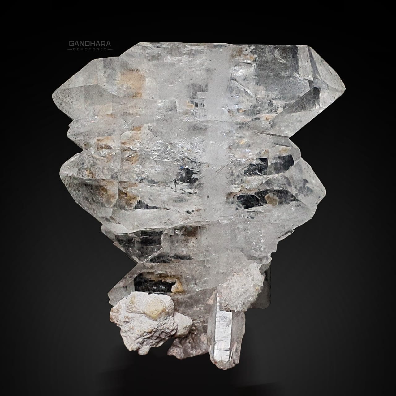 109 Grams Multiple Quartz Crystals Stacked